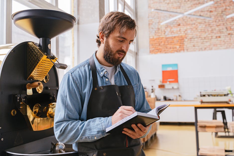 barista using AI tablet cupping notes